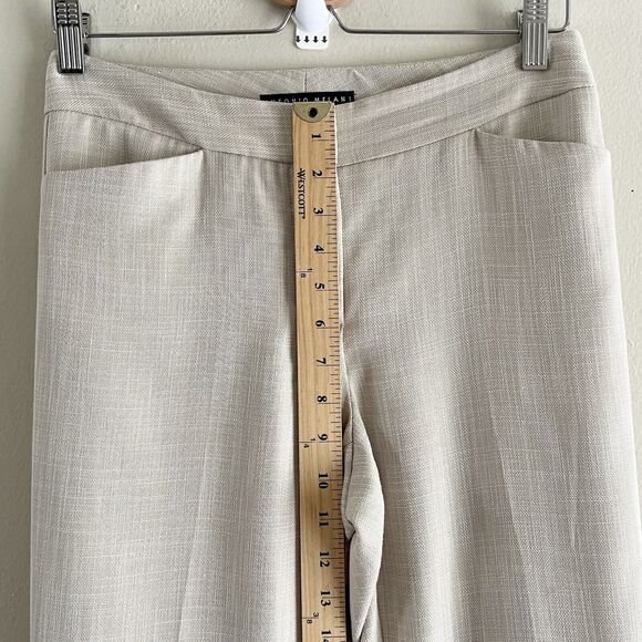 Antonio Melani Beige Dress Pants Size 2 Trousers Straight Leg Casual Lightweight - Picture 7 of 10
